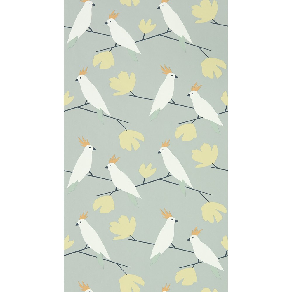 Love Birds Wallpaper 112222 by Scion in Willow Green